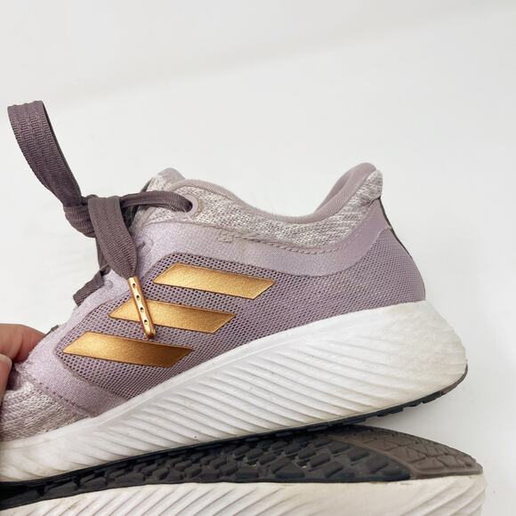 Adidas Womens 6 Light Purple Gold Edge Lux 3 Running Sneaker Shoes Clima EF8586 - Picture 13 of 13